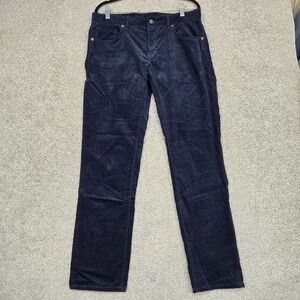 7 Diamonds Corduroy Pants Mens 32x32 (fit 34x32) Clifton Slim Straight navy blue